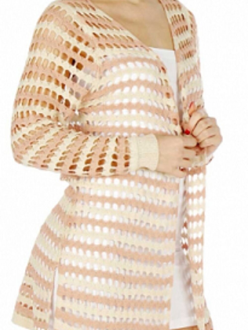 Two Tone Knit Cardigan